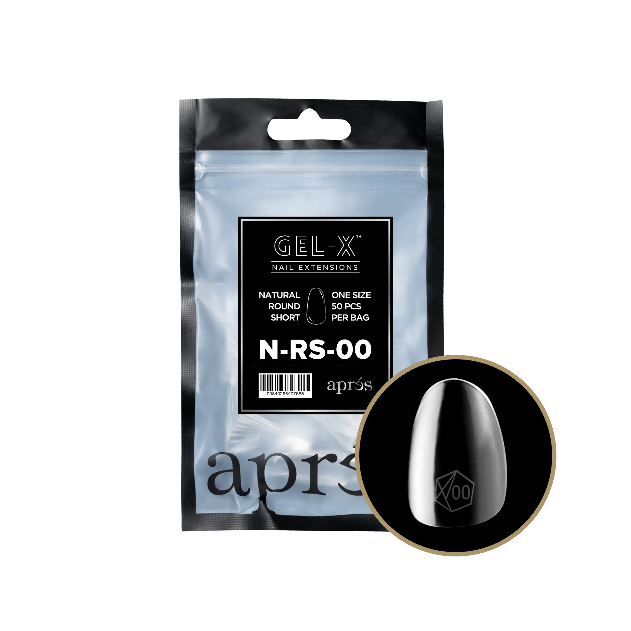 Aprés Nail -  Gel-X® Natural Round Short Refill Bag